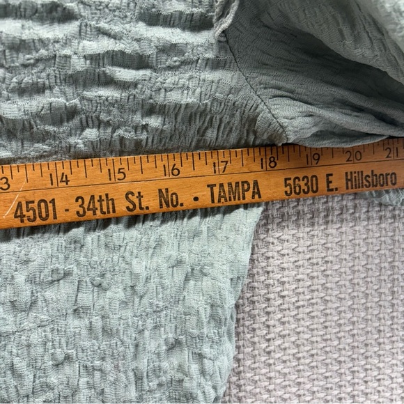 NWT By the River Boutique Blouse Size L Green Flutter Sleeve Boho Top Fairy - Picture 6 of 7